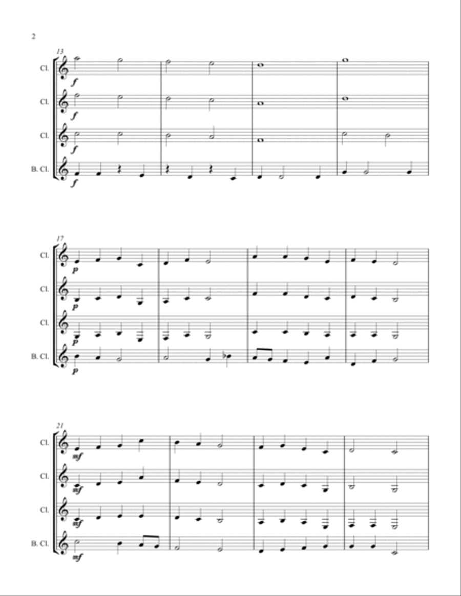 In the Clouds Woodwind Quartet scores gallery preview page 2