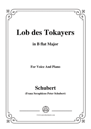Schubert-Lob des Tokayers,Op.118 No.4,in B flat Major,for Voice&Piano