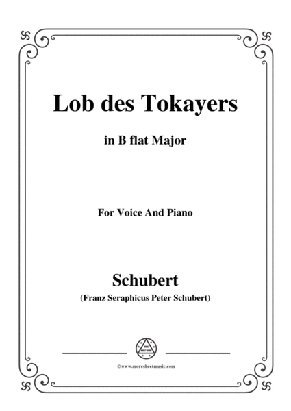 Schubert-Lob des Tokayers,Op.118 No.4,in B flat Major,for Voice&Piano image number null