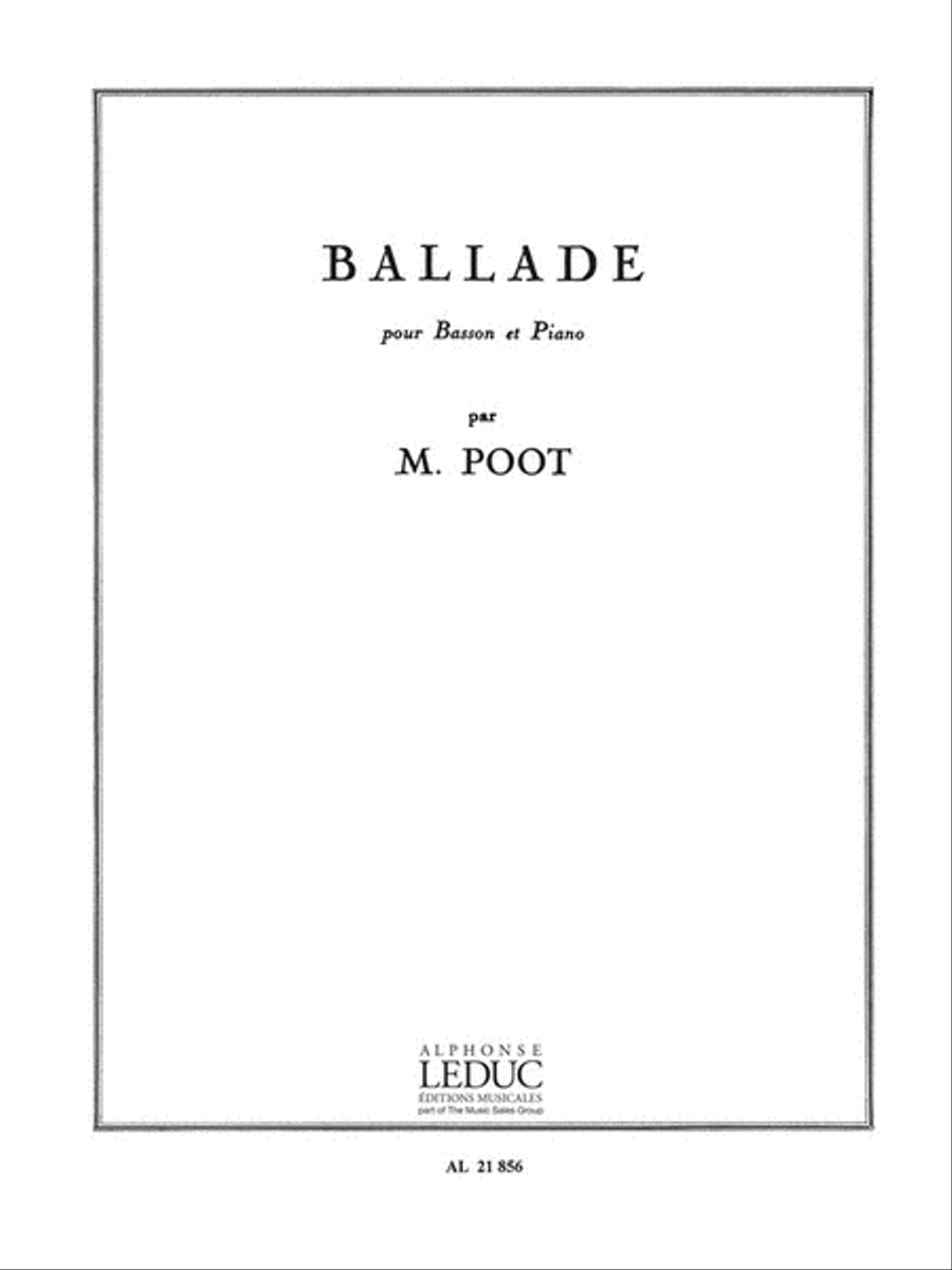 Ballade (bassoon & Piano) Bassoon Solo scores gallery preview page 1