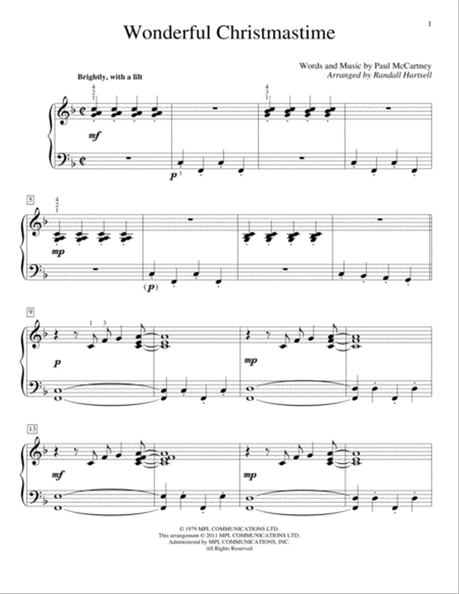 Wonderful Christmastime Piano Method scores gallery preview page 1