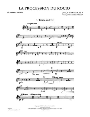 La Procession du Rocio (arr. Alfred Reed) - Bb Bass Clarinet