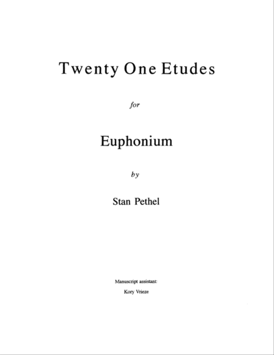 Twenty-one Etudes Twenty-one Etudes Euphonium scores gallery preview page 2