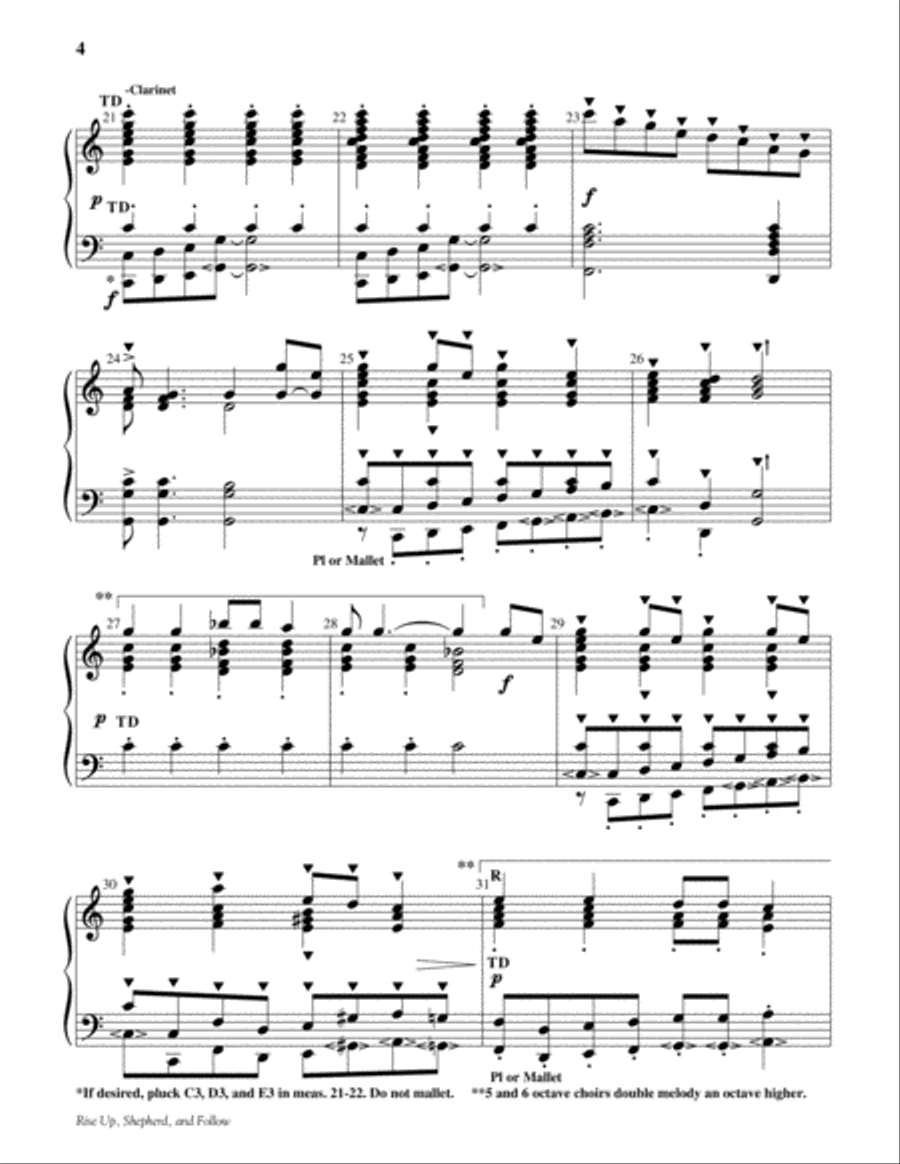 Rise Up, Shepherd, and Follow 5-Octaves scores gallery preview page 4