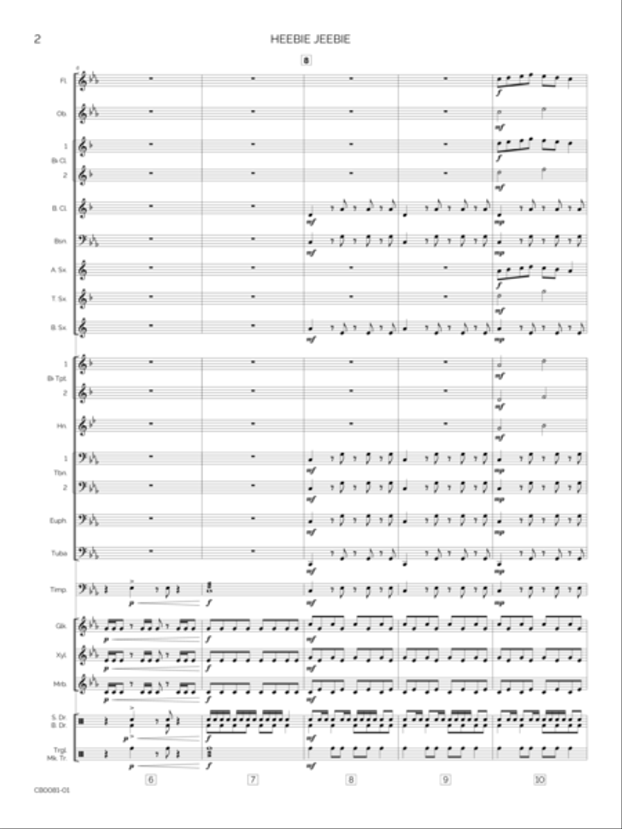 Heebie Jeebie Heebie Jeebie Concert Band scores gallery preview page 5