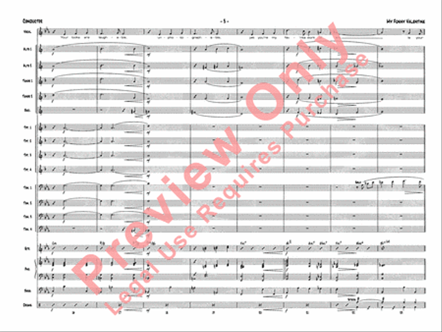 My Funny Valentine Jazz Ensemble scores gallery preview page 6
