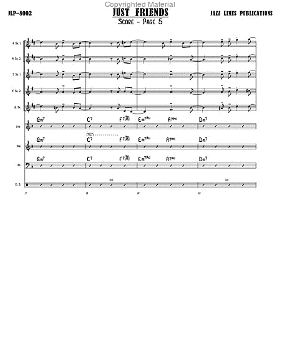 Just Friends Big Band scores gallery preview page 6