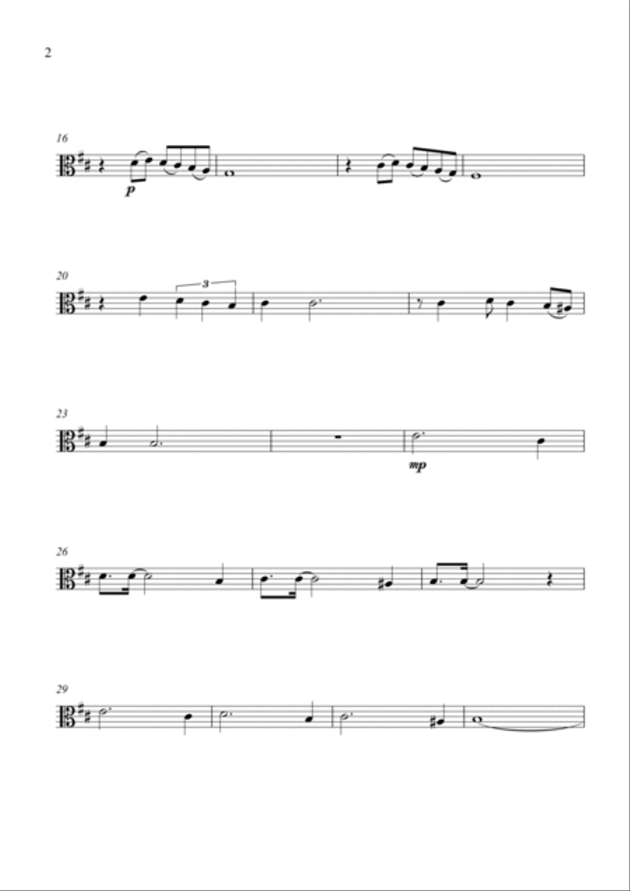 Tombe La Neige Tombe La Neige Viola Solo scores gallery preview page 2