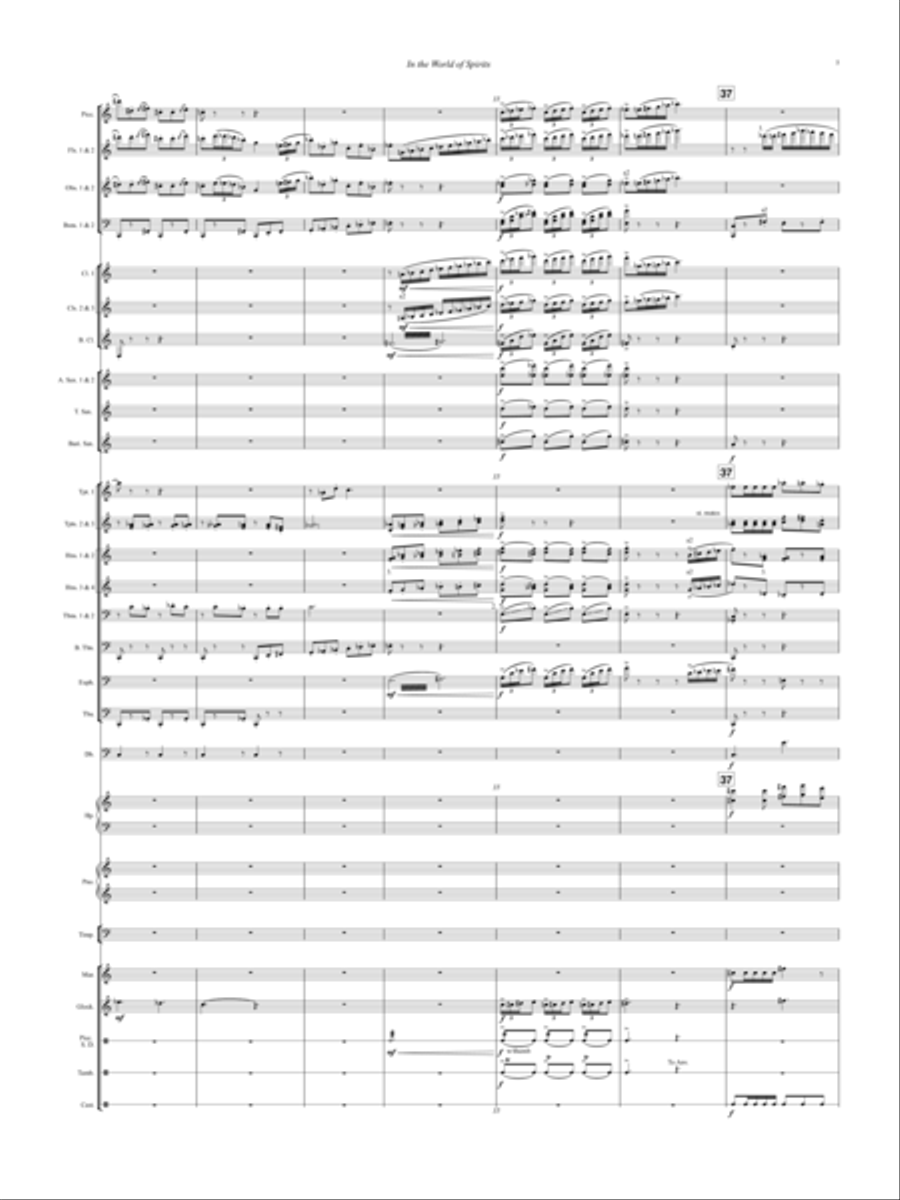 In the World of Spirits Concert Band scores gallery preview page 5