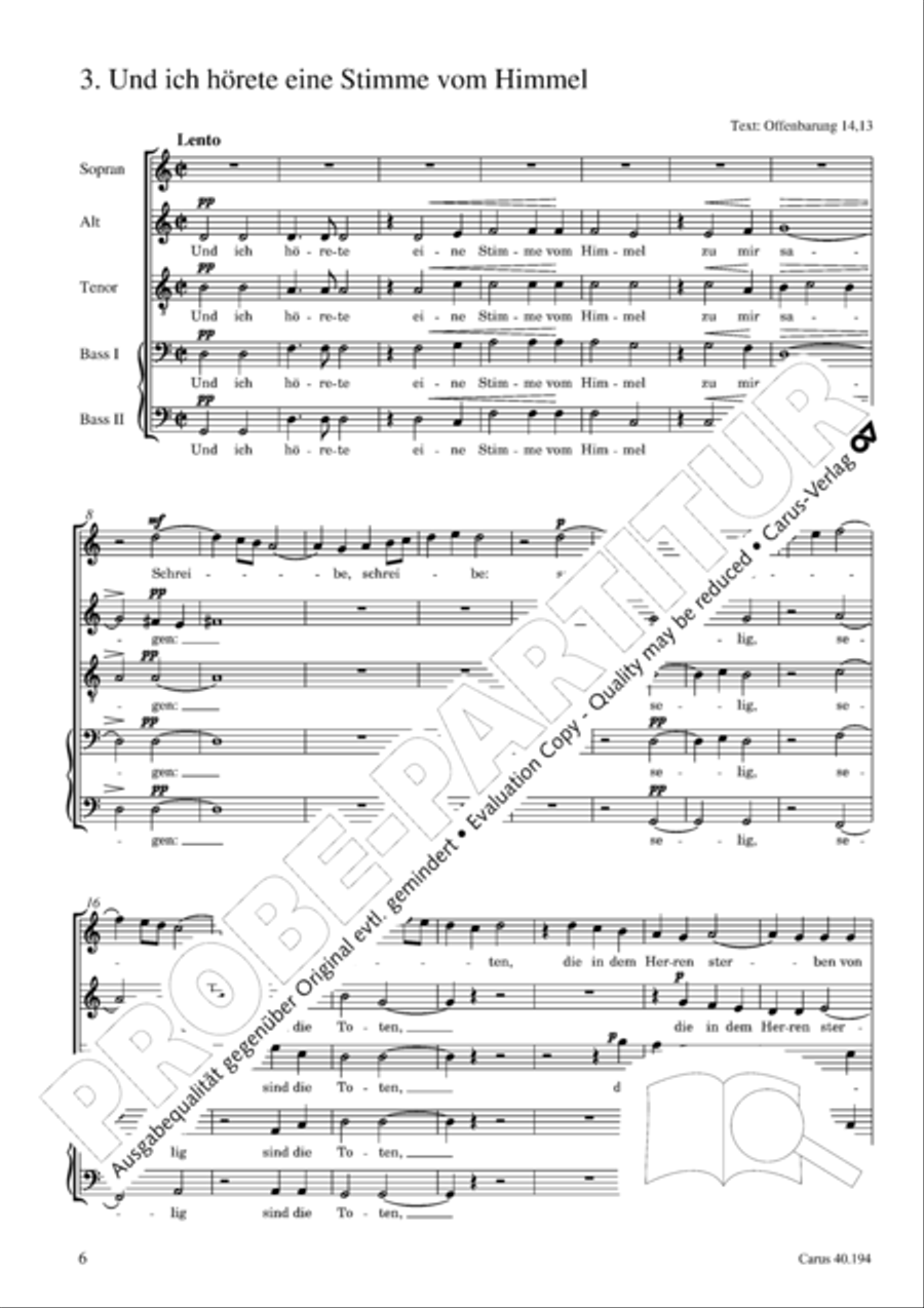Liturgische Gesange (Totensonntag) Score scores gallery preview page 7