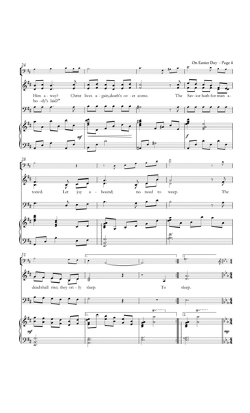 On Easter Day - for SATB Choir and optional Violincello image number null