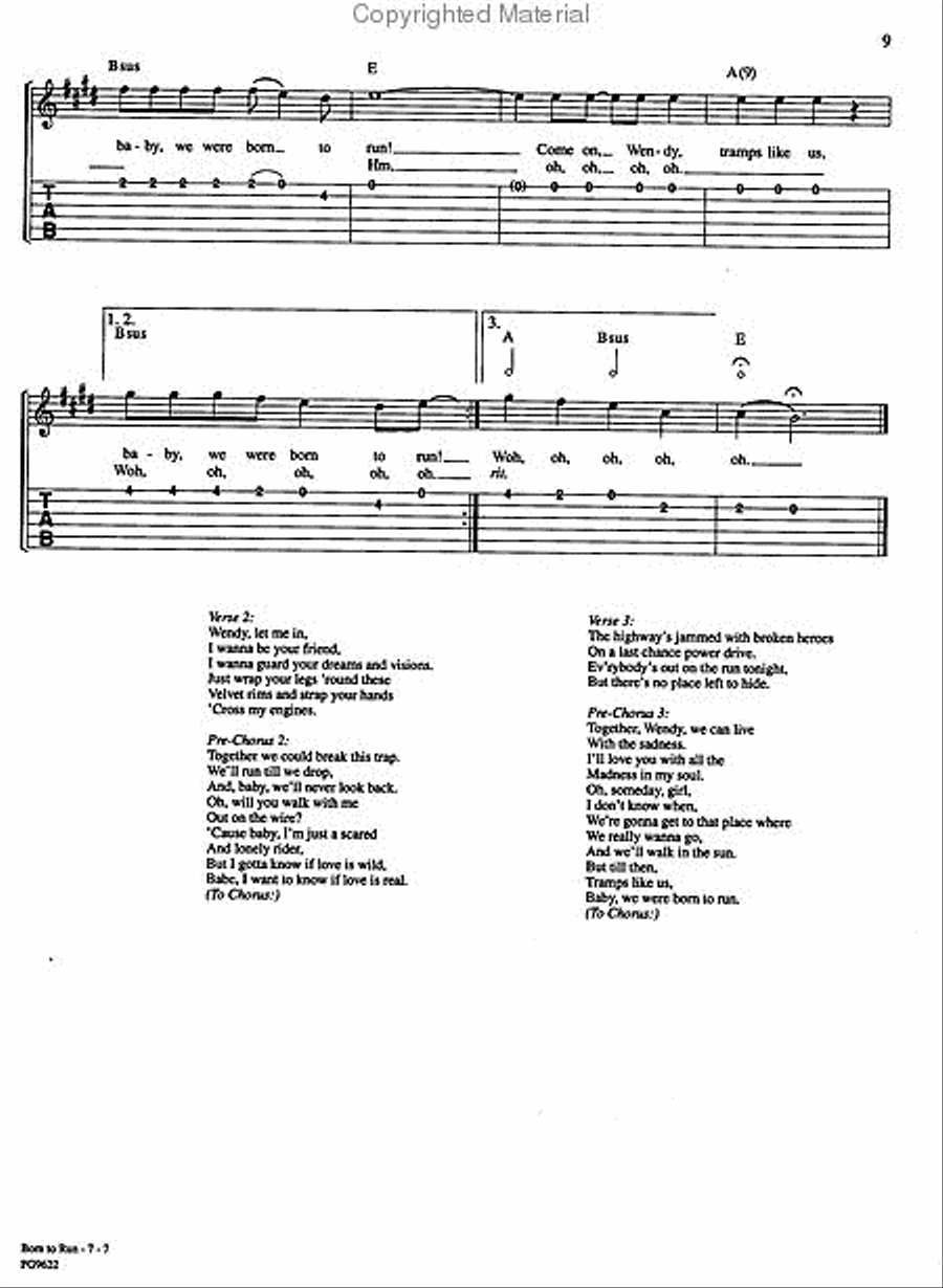 The New Best Of Bruce Springsteen For Easy Guitar Guitar Tablature scores gallery preview page 3