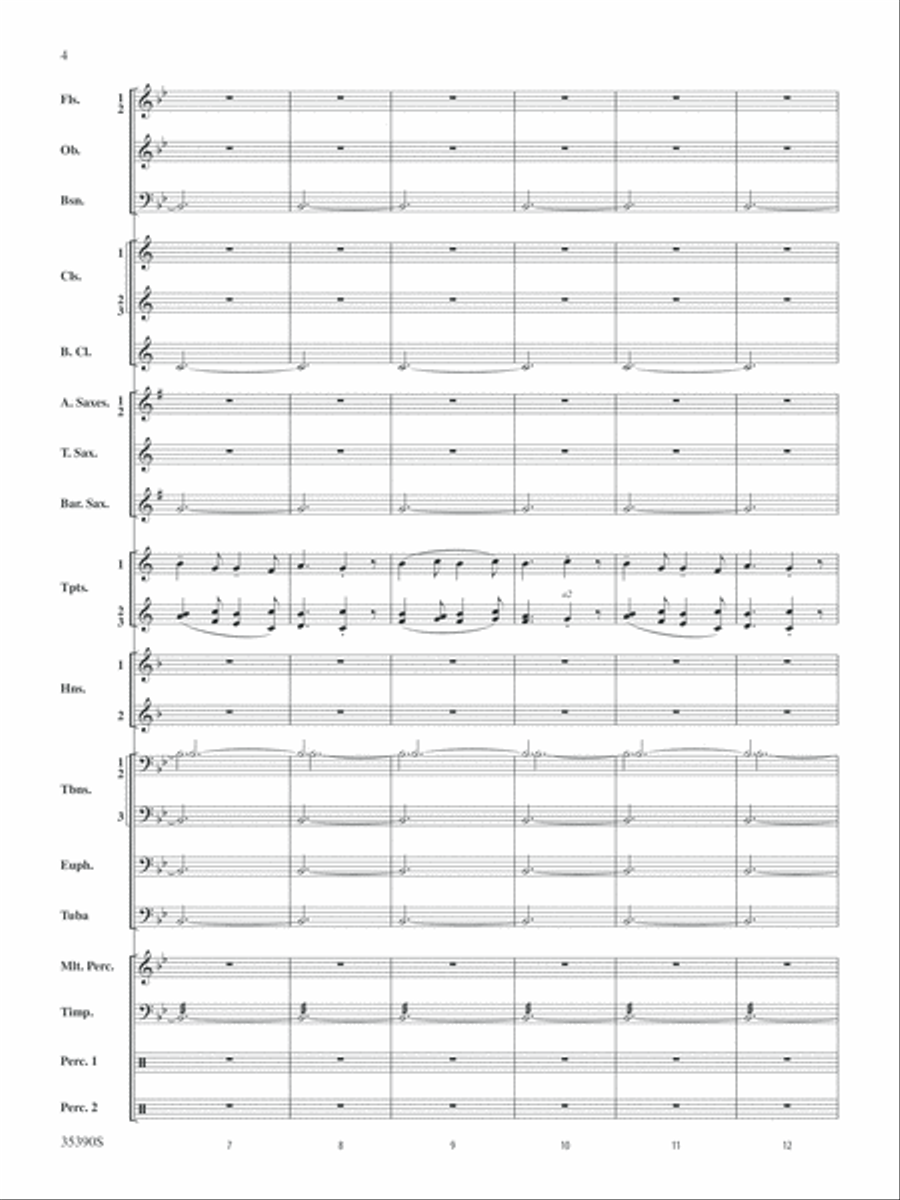 Medieval Fanfare and Chant: Score Concert Band scores gallery preview page 4