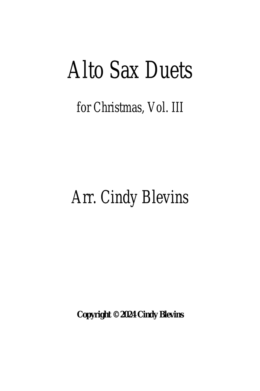 Alto Sax Duets for Christmas, Vol. III (12 arrangements) Woodwind Duet scores gallery preview page 5
