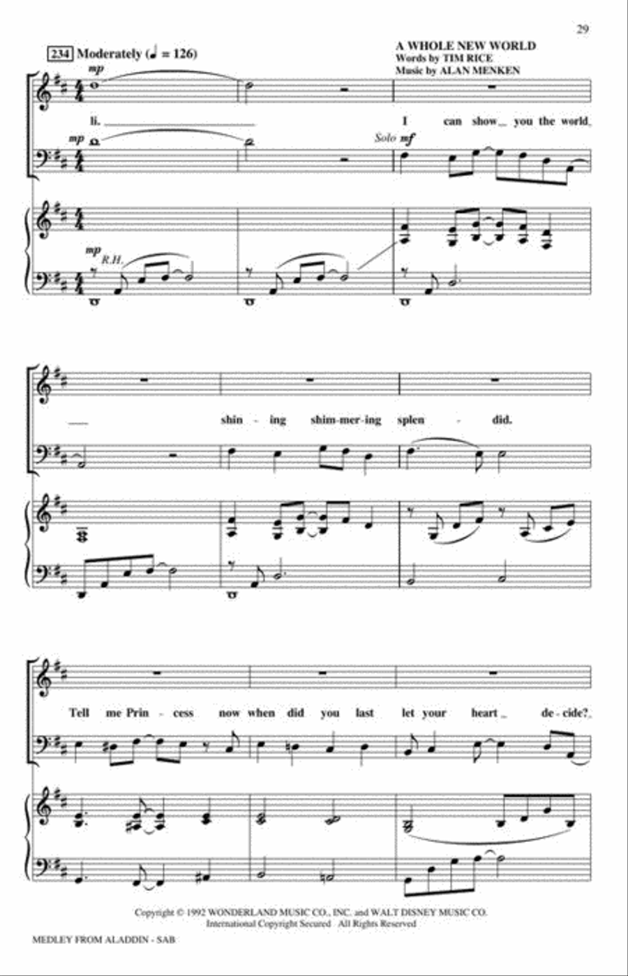 Aladdin (Medley) Aladdin (Medley) 3-Part scores gallery preview page 7
