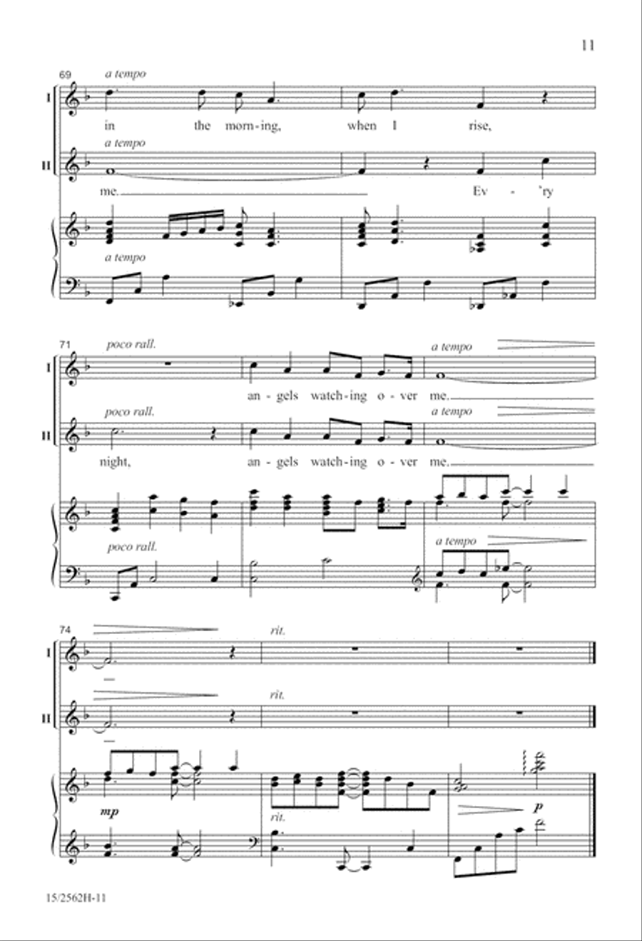 Angels Watching Over Me 2-Part scores gallery preview page 12