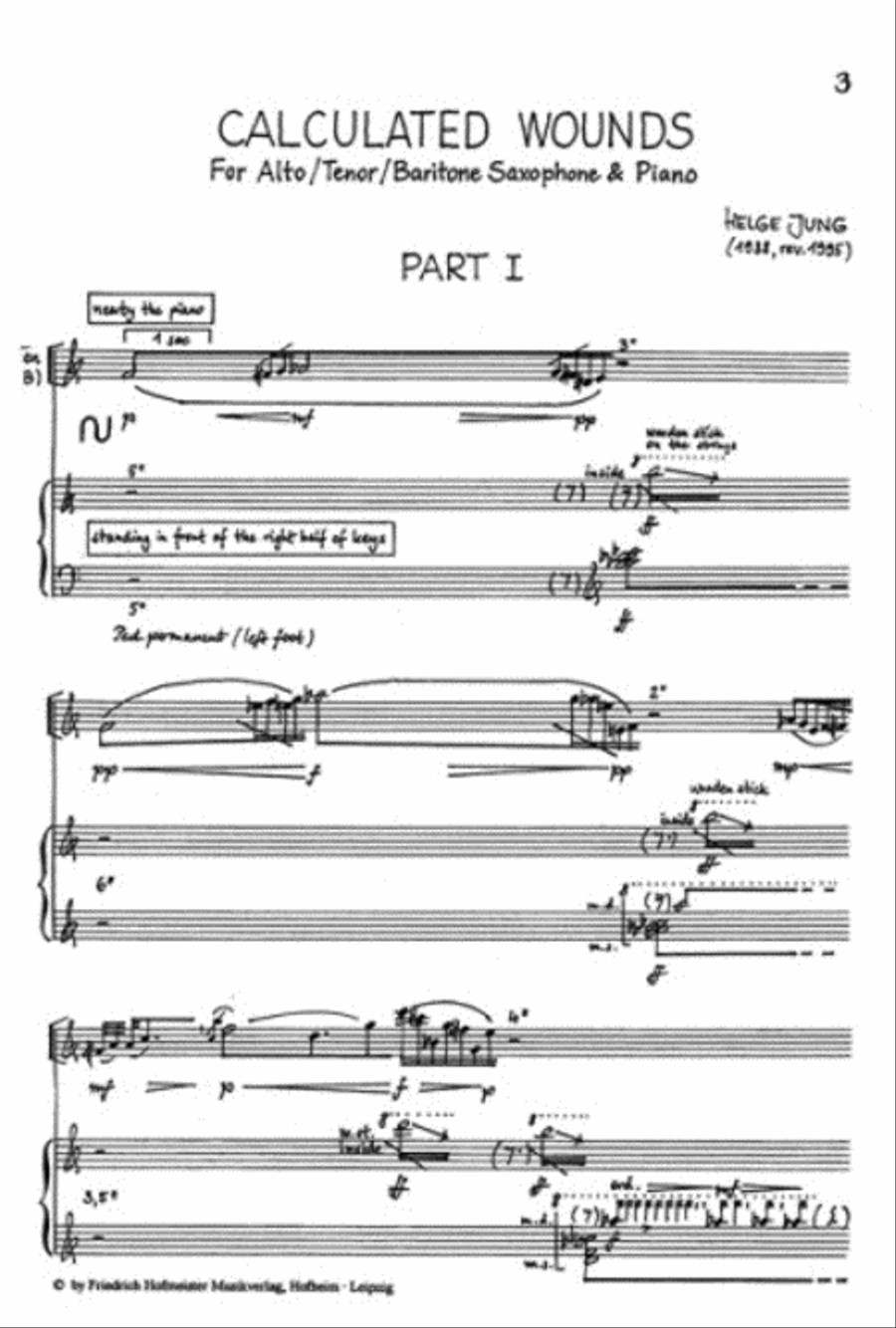 Calculated Wounds Baritone Saxophone scores gallery preview page 2