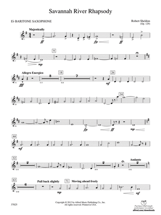 Savannah River Rhapsody: E-flat Baritone Saxophone
