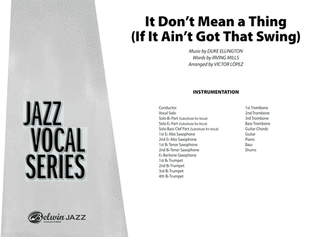Book cover for It Don't Mean a Thing (If It Ain't Got That Swing): Score