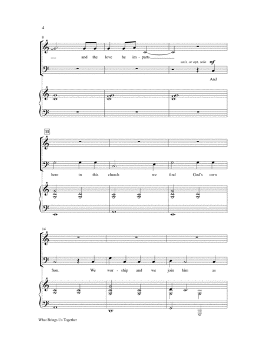What Brings Us Together What Brings Us Together 4-Part scores gallery preview page 5