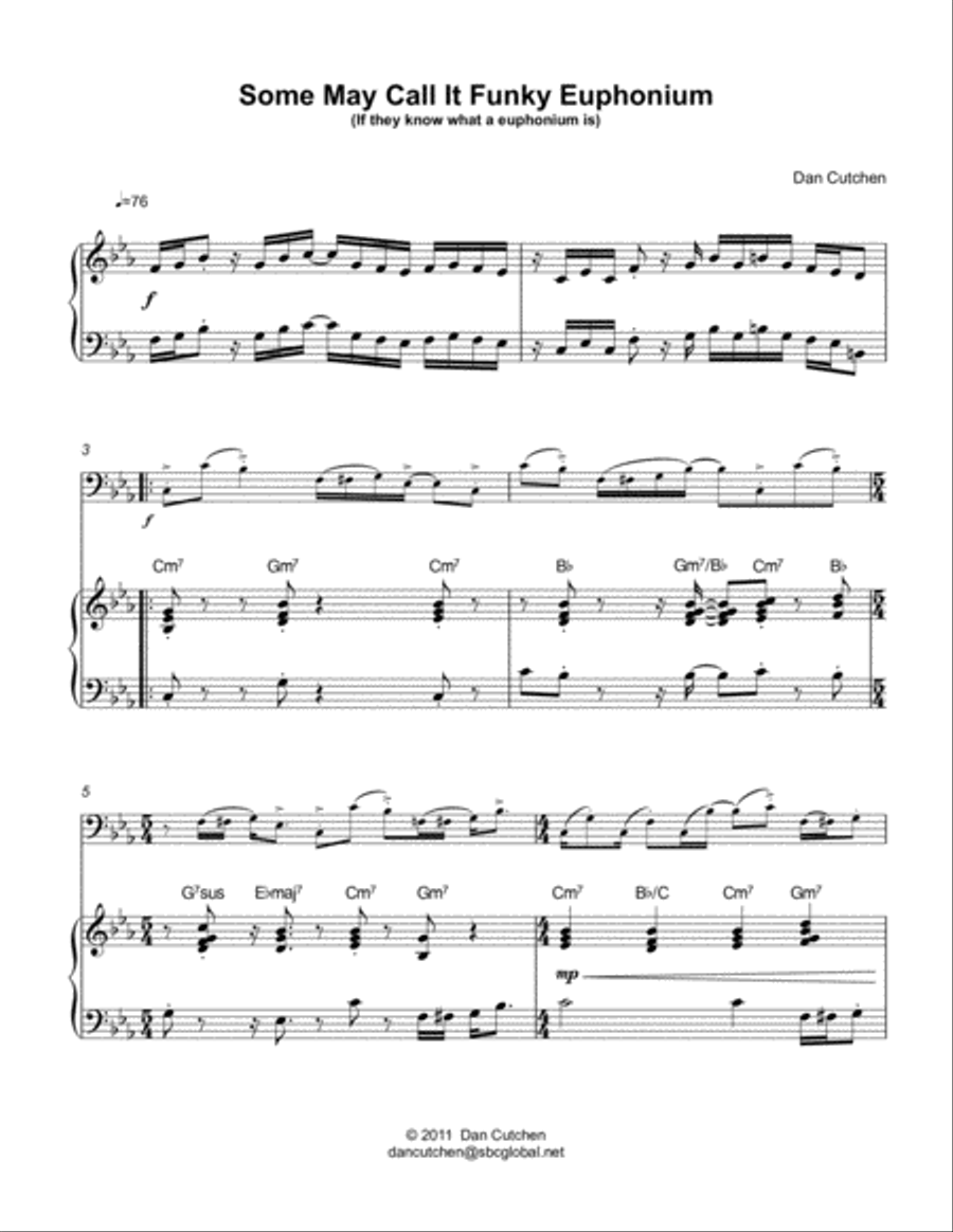 Euphonium-Some May Call It Funky Brass Duet scores gallery preview page 1