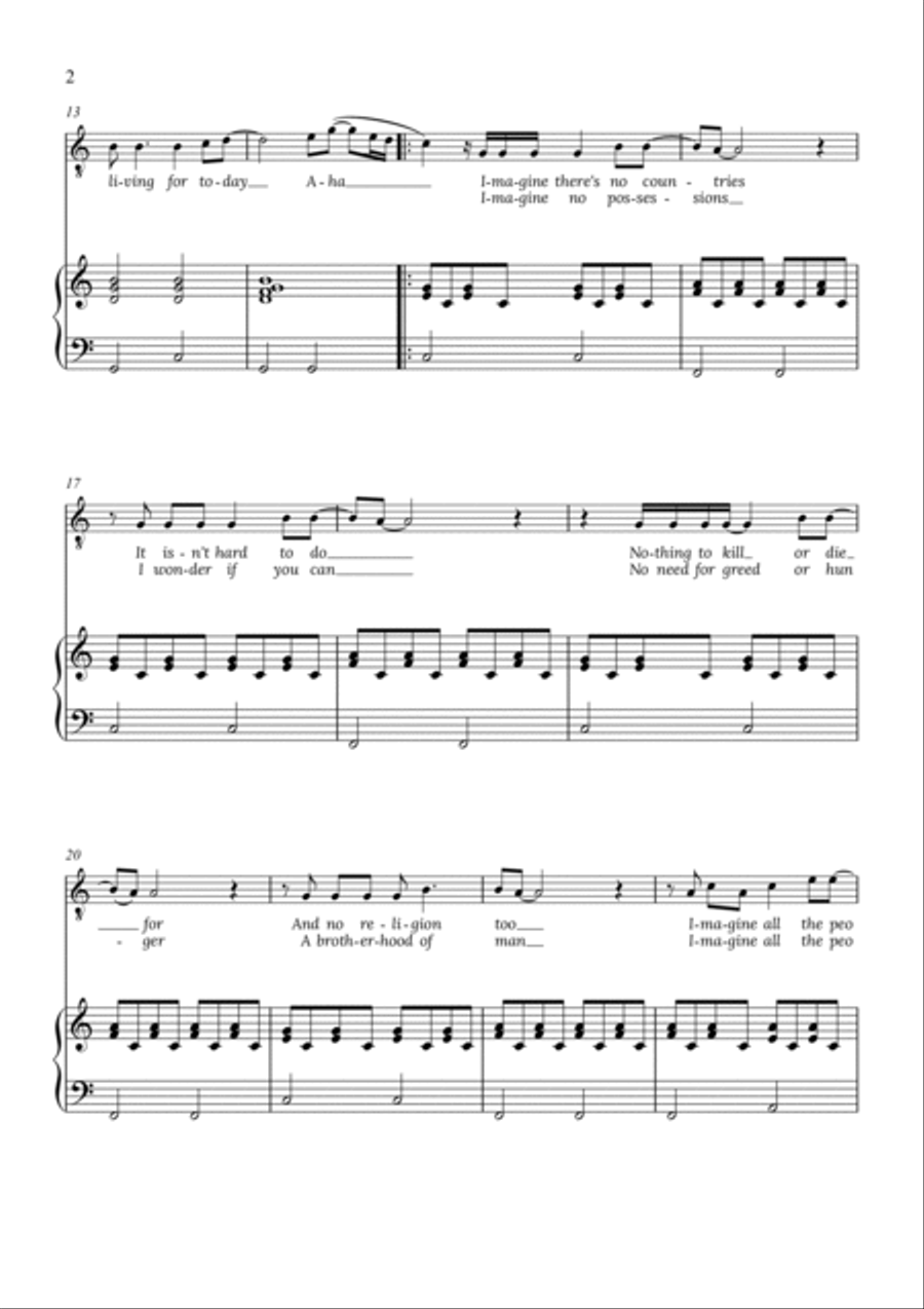 Imagine Imagine Tenor Voice scores gallery preview page 2