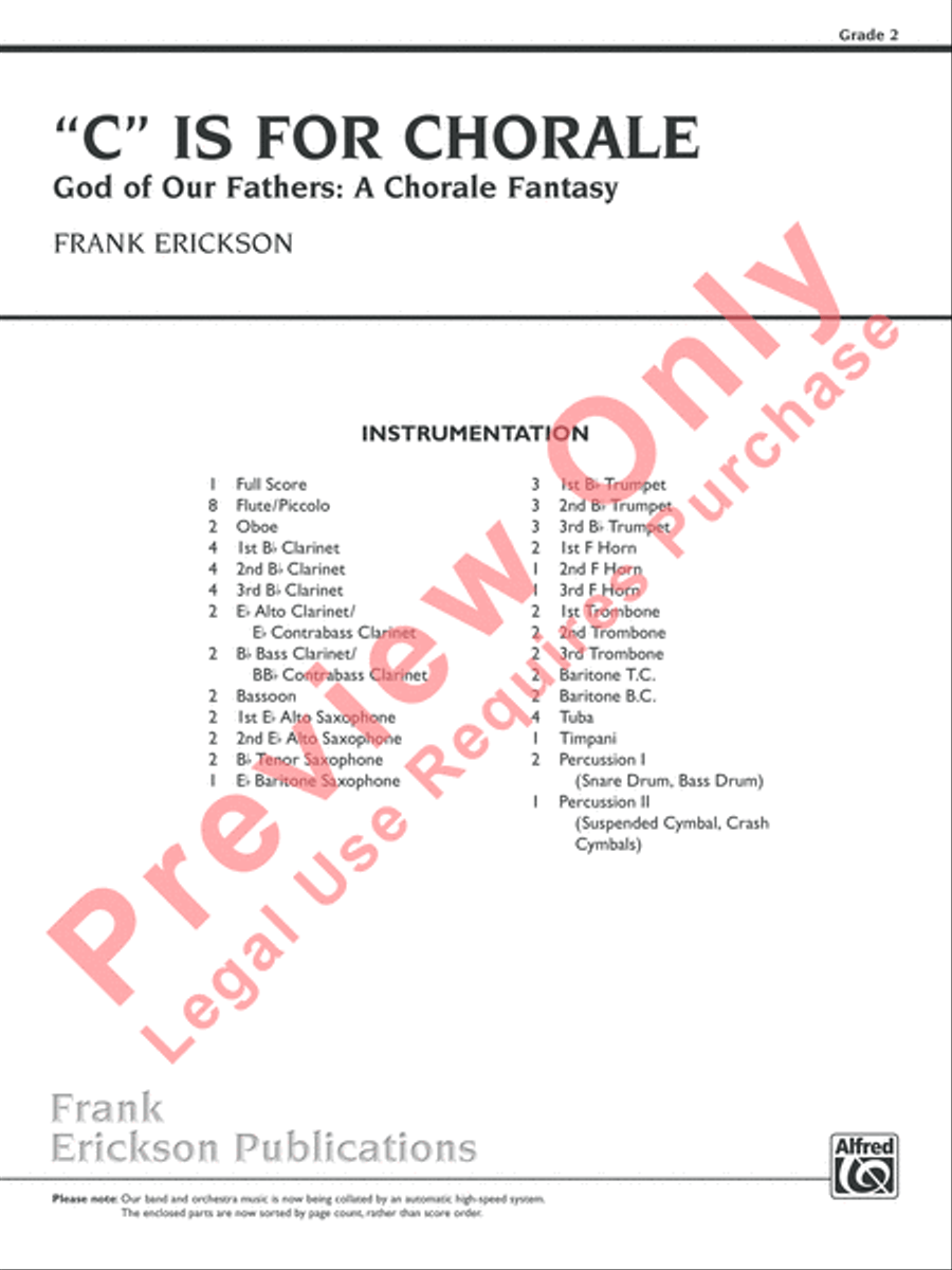 C Is for Chorale (God of Our Fathers: A Chorale Fantasy)