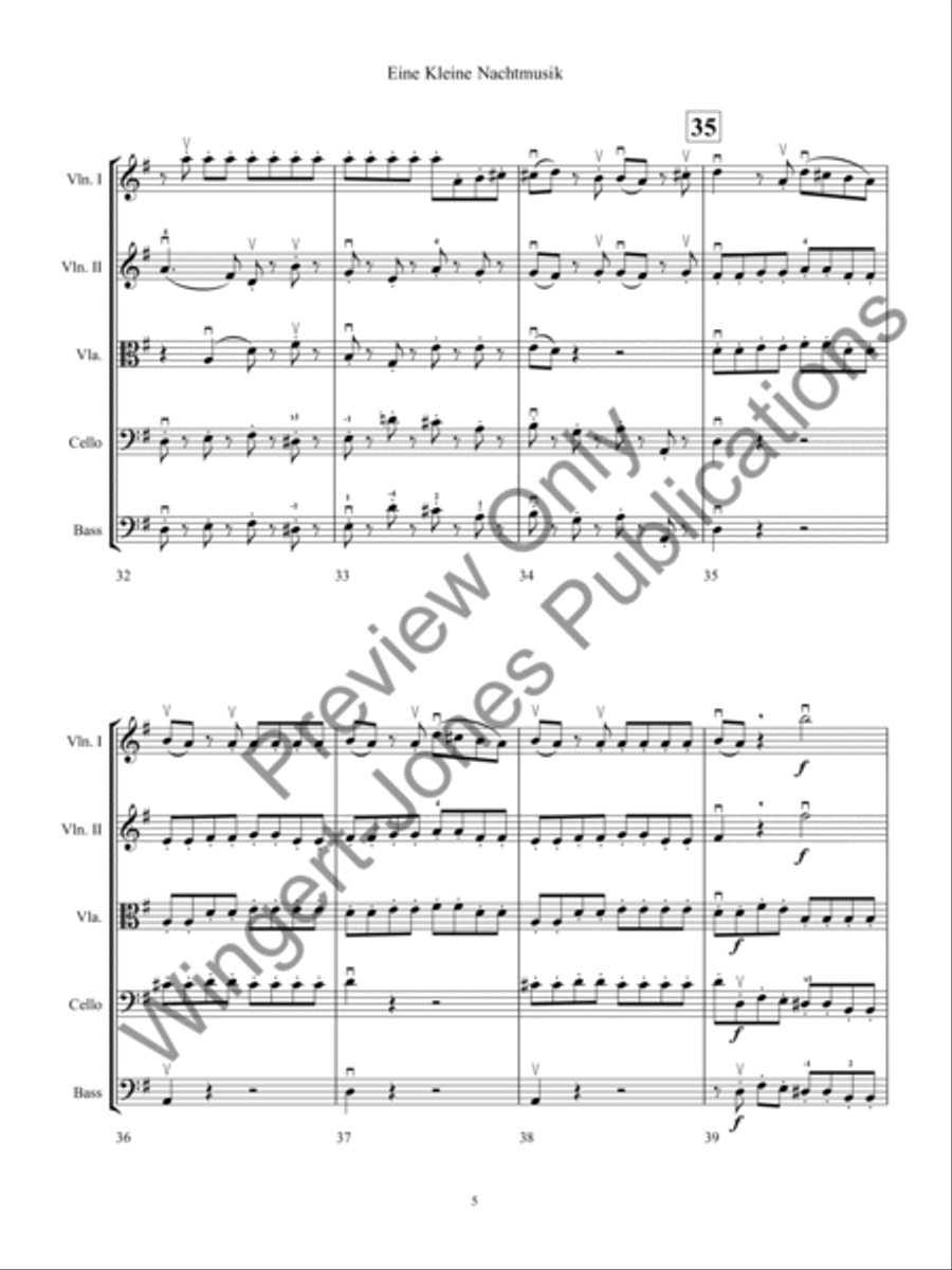 Eine Kleine Nachtsmusik Eine Kleine Nachtsmusik String Orchestra scores gallery preview page 8