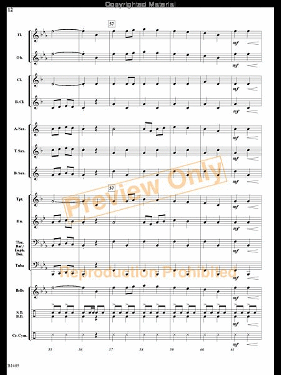 Union March Concert Band scores gallery preview page 11