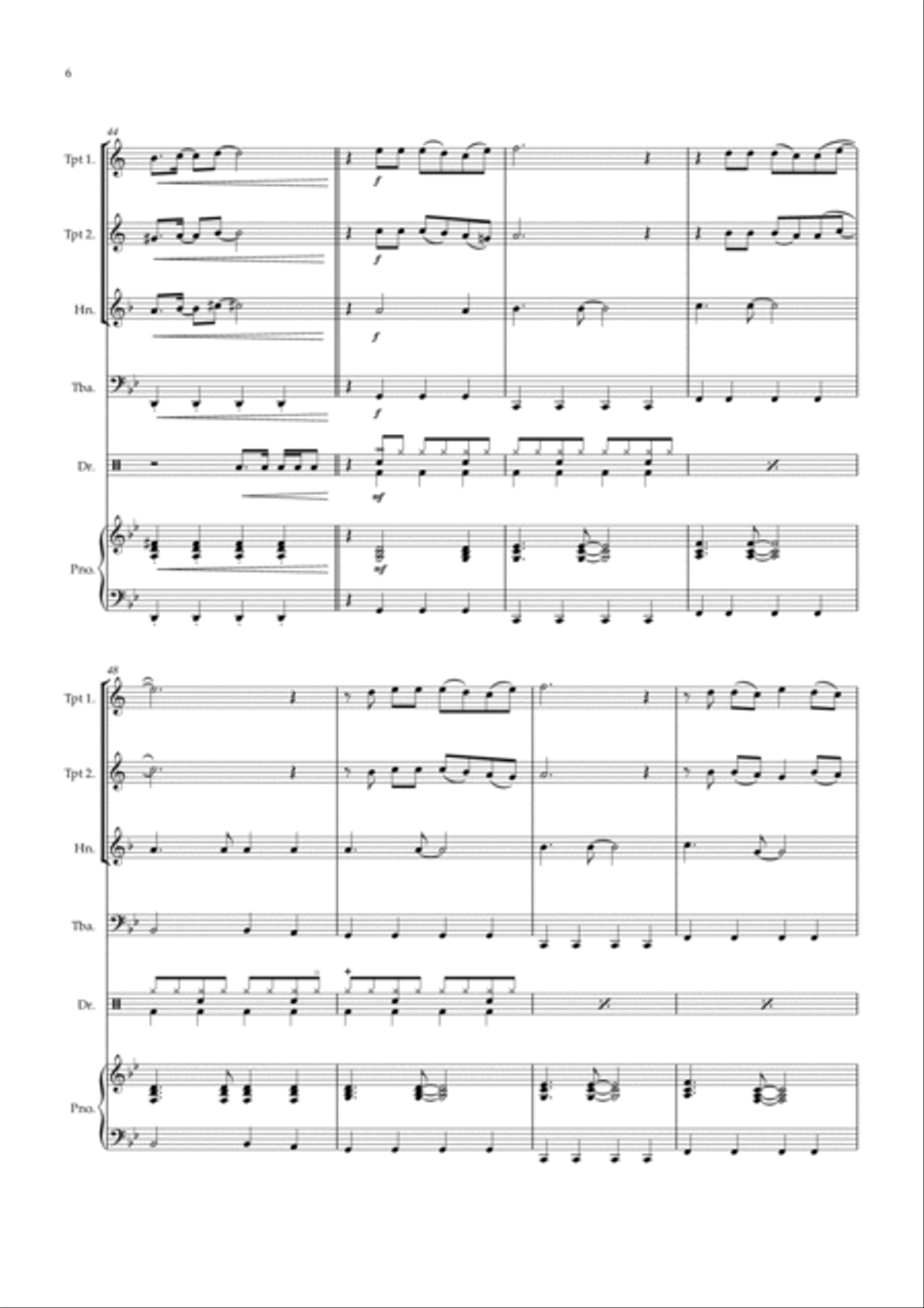 Flowers Brass Quartet scores gallery preview page 6