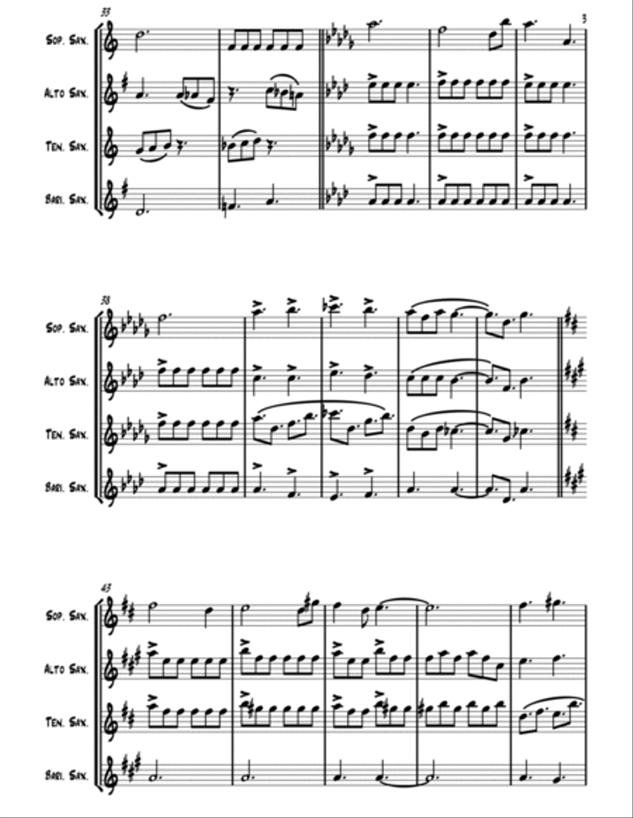 Star Trek - The Next Generation(r) Saxophone Quartet scores gallery preview page 4
