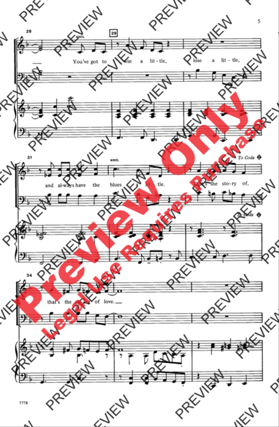 The Glory of Love 3-Part scores gallery preview page 5