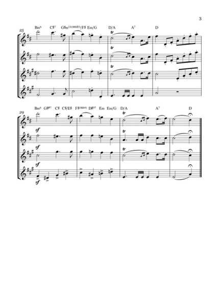 Wedding March - For Saxophone Quartet (SSAA) - With chords image number null
