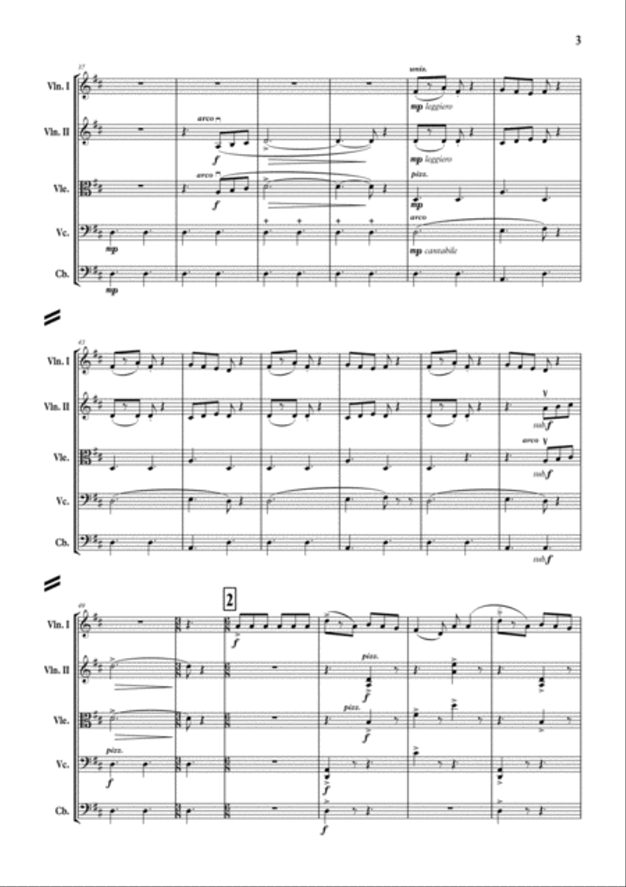 HOPINA. Armenian Joke Song String Orchestra scores gallery preview page 3