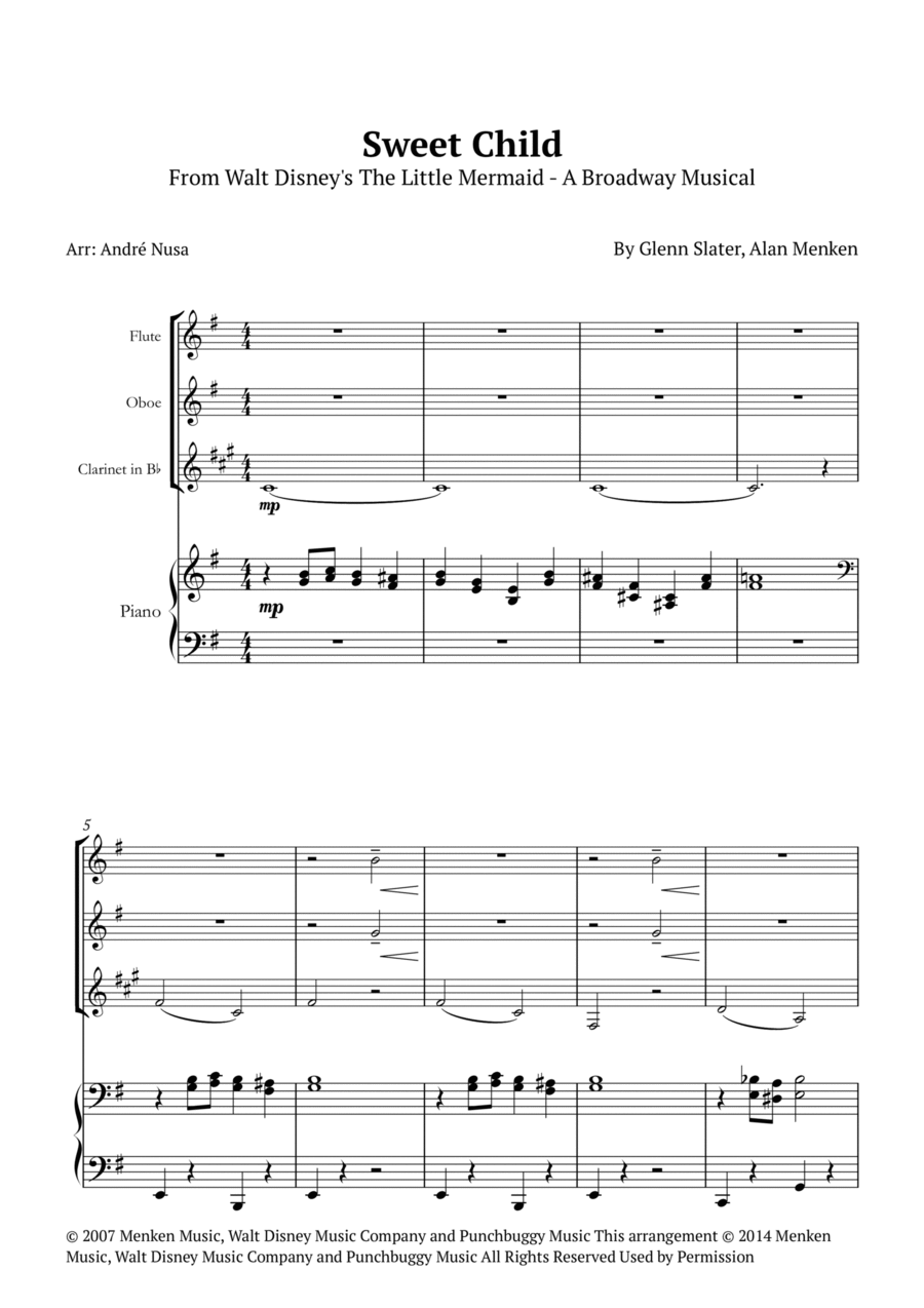Sweet Child B-Flat Clarinet scores gallery preview page 1