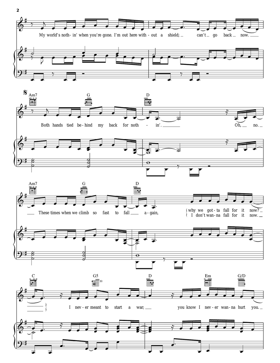 Battlefield Piano, Vocal, Guitar scores gallery preview page 2