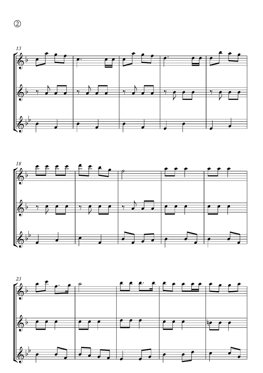 Jingle Bells Woodwind Trio scores gallery preview page 2