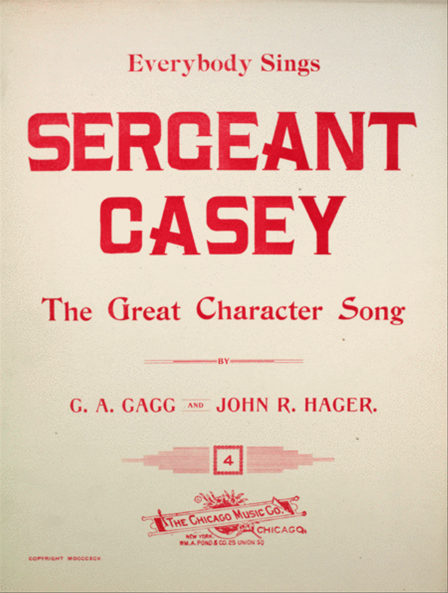 (Everybody Sings) Sergeant Casey. The Great Character Song Voice scores gallery preview page 1