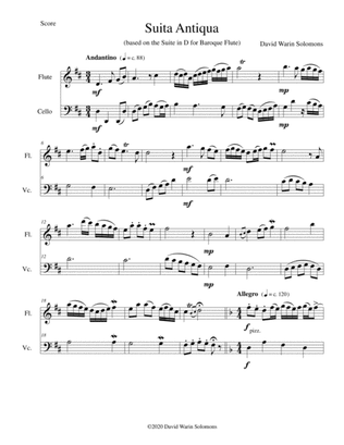 Suita Antiqua for flute and cello