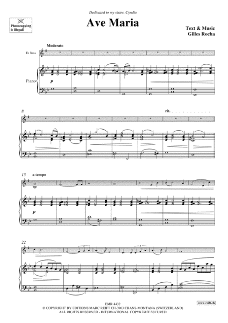 Ave Maria Voice Solo scores gallery preview page 3
