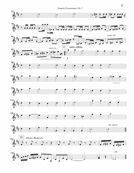 Pomp and Circumstance March no. 1 (graduation) string quartet image number null