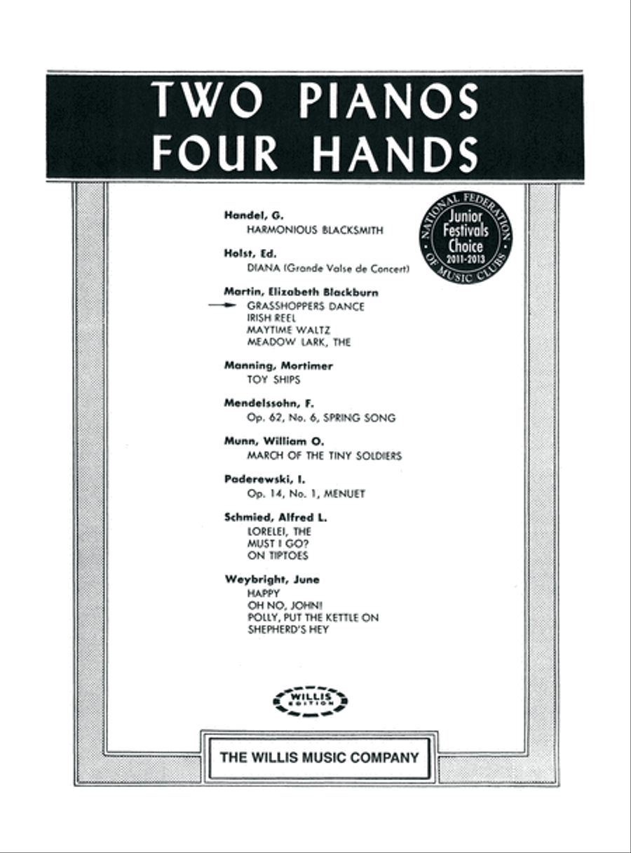 Grasshopper's Dance Easy Piano scores gallery preview page 1