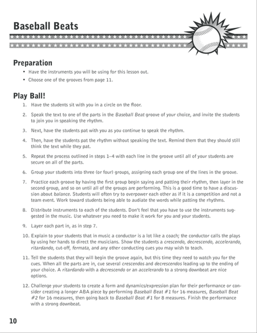 Play Ball! Unison Choir scores gallery preview page 11