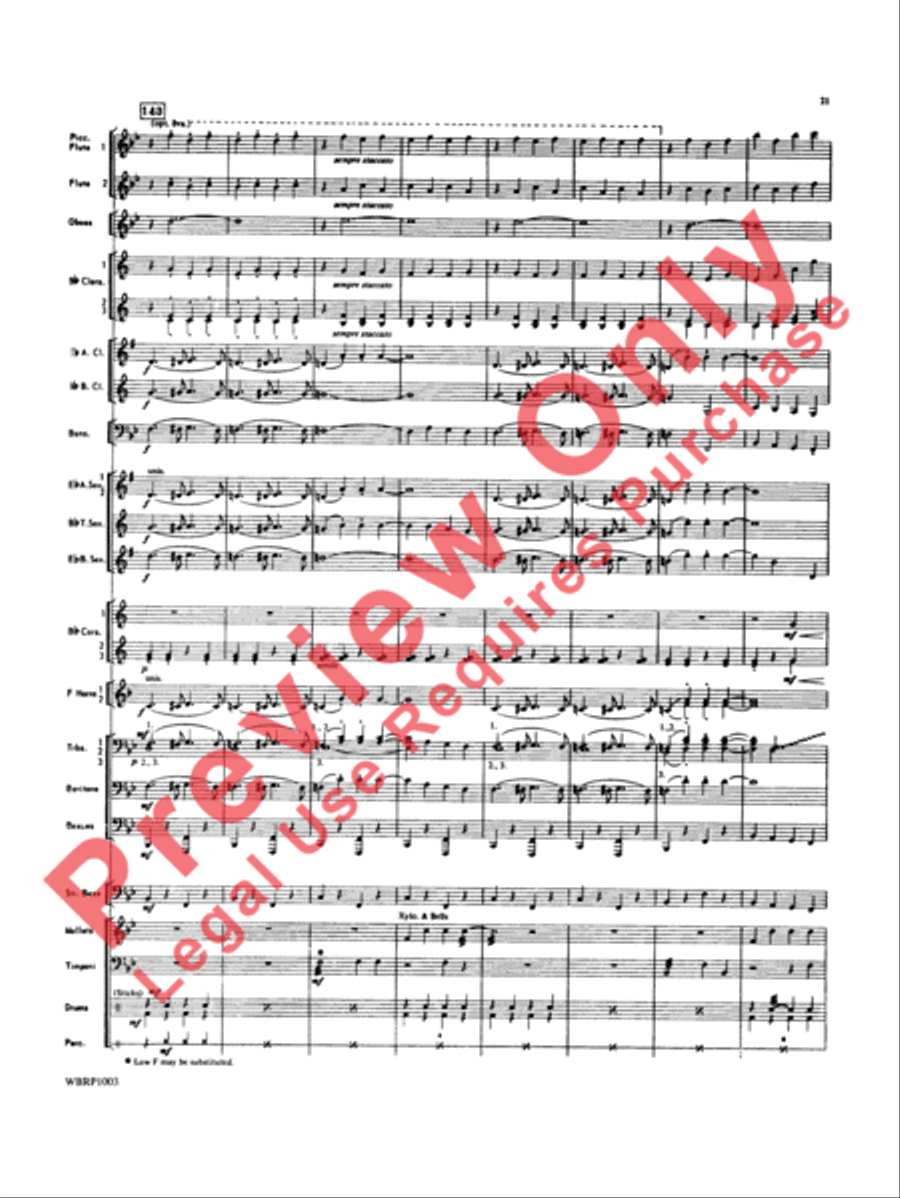 Looney Tunes Overture Looney Tunes Overture Concert Band scores gallery preview page 22