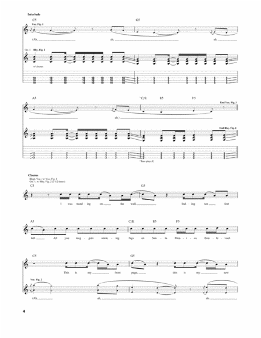 System of a down lost in hotsell hollywood chords