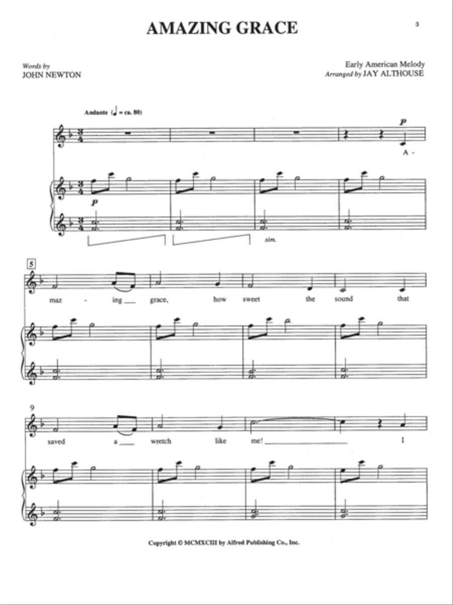 Folk Songs for Solo Singers, Volume 1 Medium Voice scores gallery preview page 3