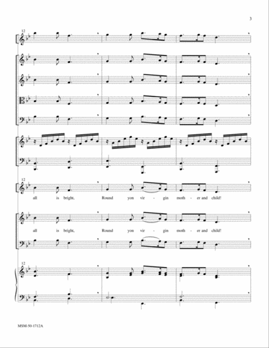 Silent Night Choir scores gallery preview page 5