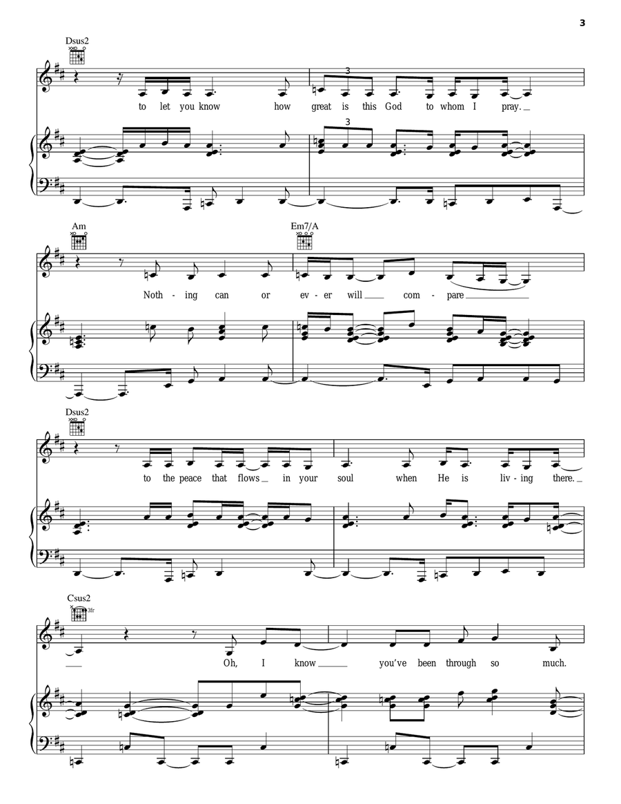God So Loved Piano, Vocal, Guitar scores gallery preview page 3