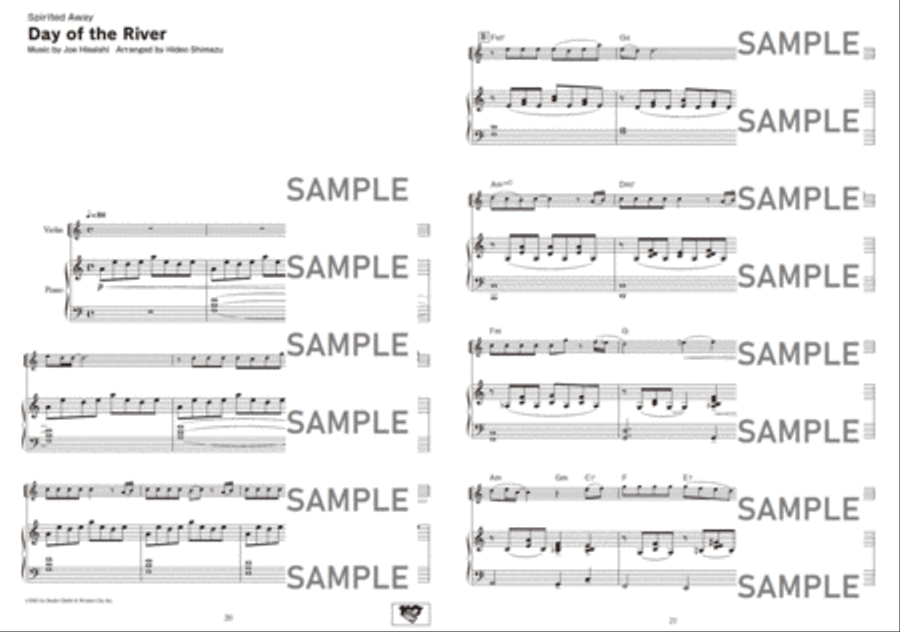 Studio Ghibli Songs for Easy-Intermediate Violin and Piano/English Version