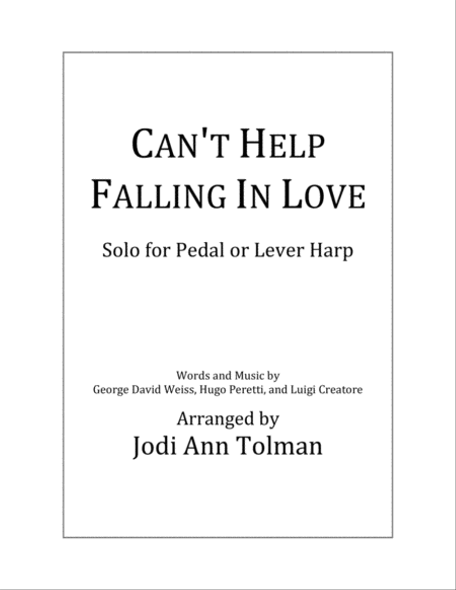 Can't Help Falling In Love Harp scores gallery preview page 1